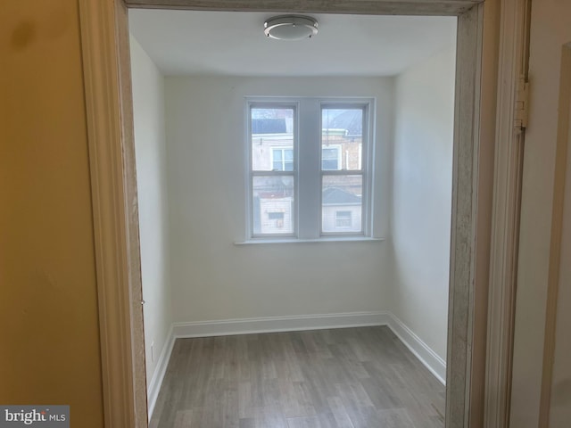 empty room featuring light hardwood / wood-style flooring