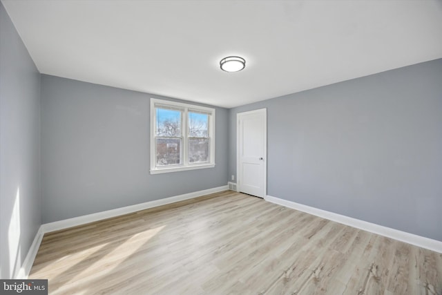 empty room featuring light hardwood / wood-style flooring