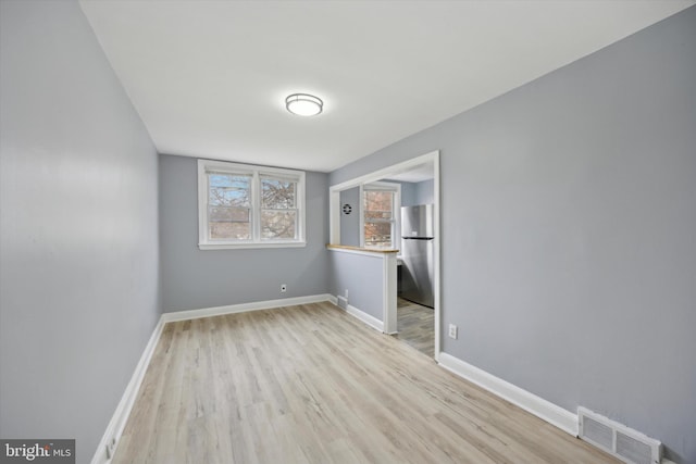 interior space featuring light hardwood / wood-style flooring