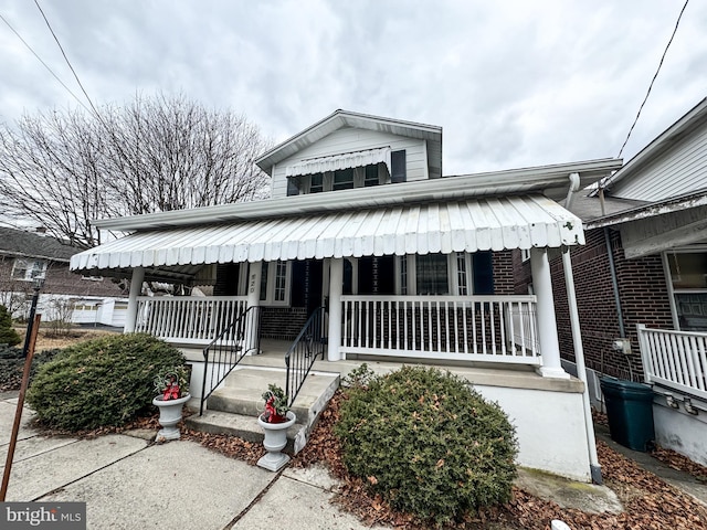 bungalow-style house featuring a porch