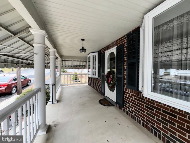 view of patio with covered porch