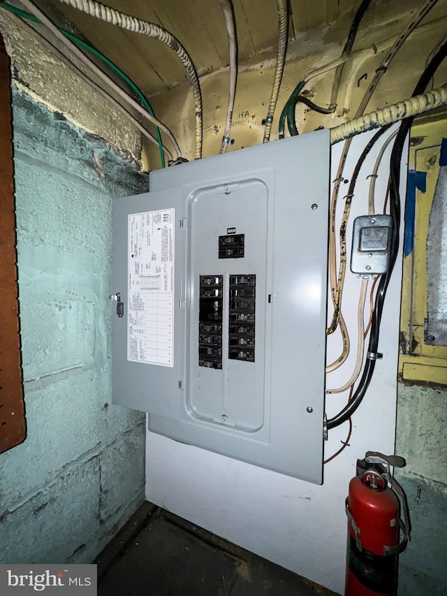 utility room with electric panel