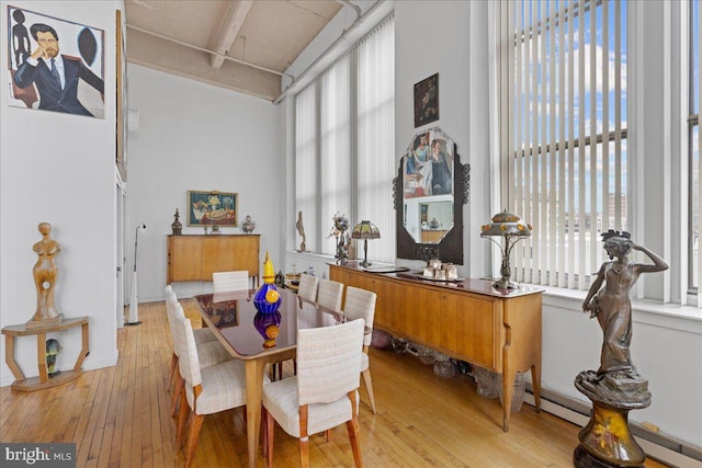 dining room featuring light hardwood / wood-style flooring