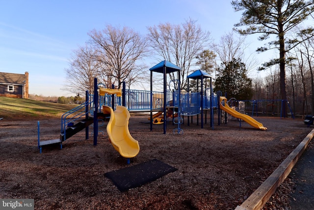 view of community jungle gym