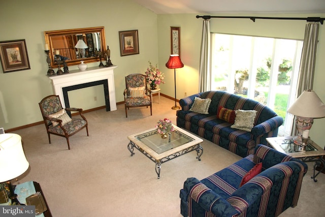 view of carpeted living room