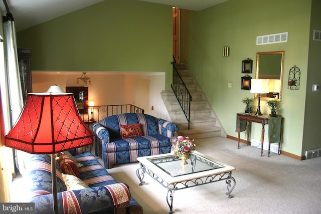 view of carpeted living room