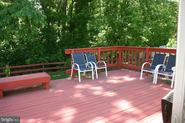 view of wooden terrace