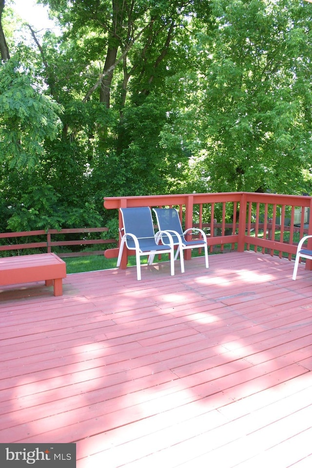 view of wooden terrace