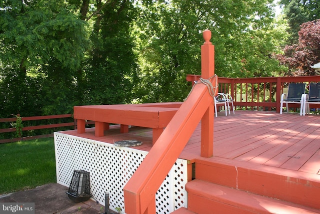 view of wooden terrace