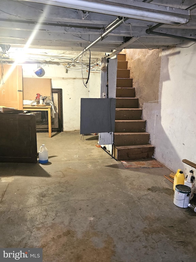 view of basement