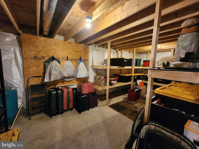 view of storage room