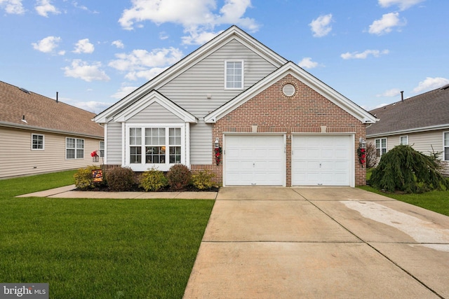 front of property with a garage and a front yard