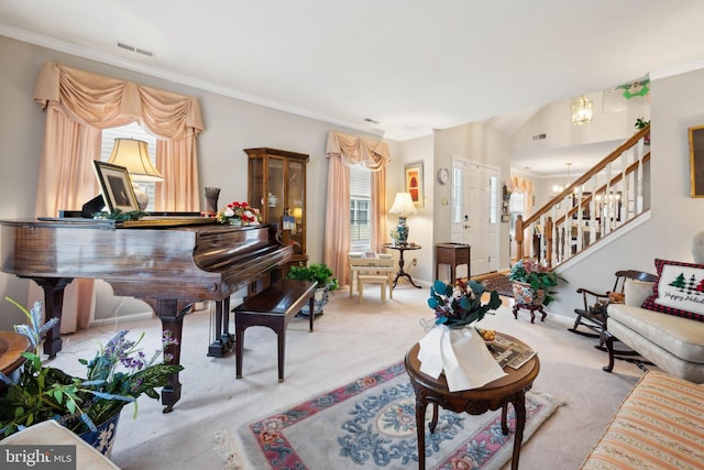 136 Sandpiper Ln, West Deptford, NJ 08086 - sitting room with ornamental molding and light colored carpet