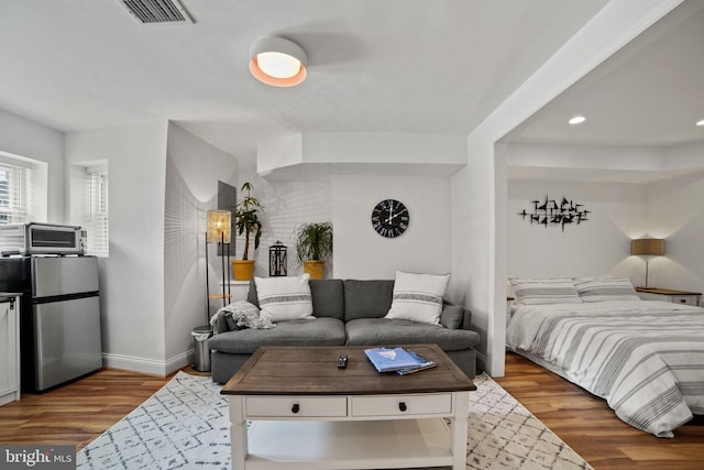 living room featuring hardwood / wood-style flooring