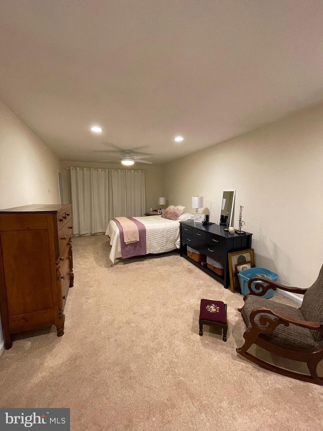 view of carpeted bedroom