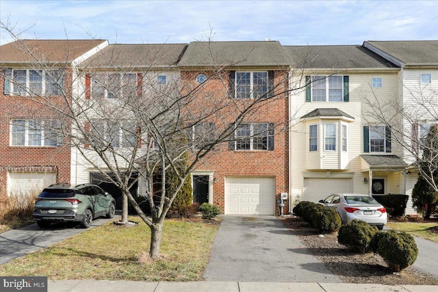 view of property featuring a garage