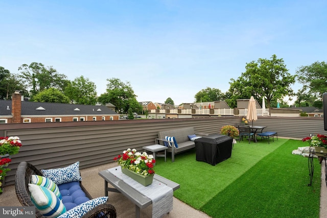 view of patio / terrace with outdoor lounge area