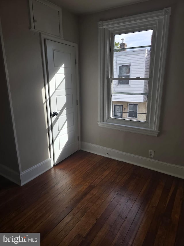 interior space featuring dark hardwood / wood-style flooring