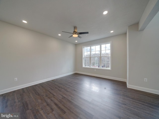 12544 Woodsboro Pike, Keymar, MD 21757 - unfurnished room featuring ceiling fan and dark hardwood / wood-style floors