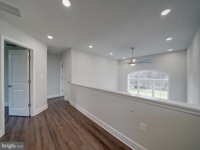 12544 Woodsboro Pike, Keymar, MD 21757 - spare room with ceiling fan and dark wood-type flooring