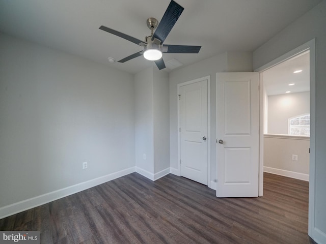 12544 Woodsboro Pike, Keymar, MD 21757 - unfurnished bedroom with ceiling fan and dark wood-type flooring