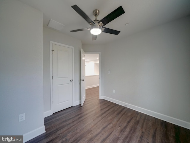 12544 Woodsboro Pike, Keymar, MD 21757 - unfurnished bedroom with dark hardwood / wood-style floors and ceiling fan