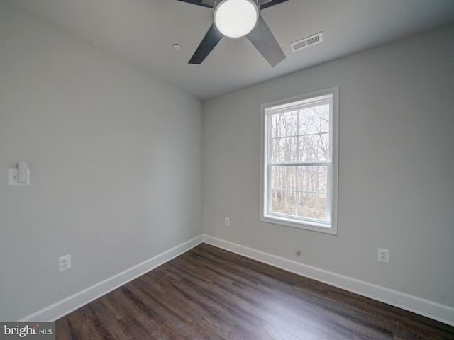12544 Woodsboro Pike, Keymar, MD 21757 - spare room with ceiling fan and dark wood-type flooring