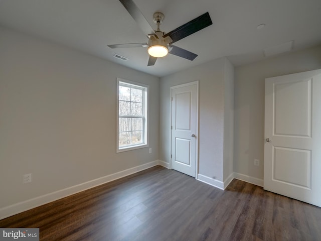 12544 Woodsboro Pike, Keymar, MD 21757 - unfurnished bedroom with dark hardwood / wood-style floors and ceiling fan