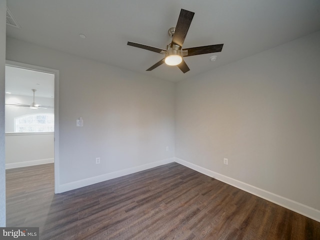 12544 Woodsboro Pike, Keymar, MD 21757 - empty room with ceiling fan and dark wood-type flooring