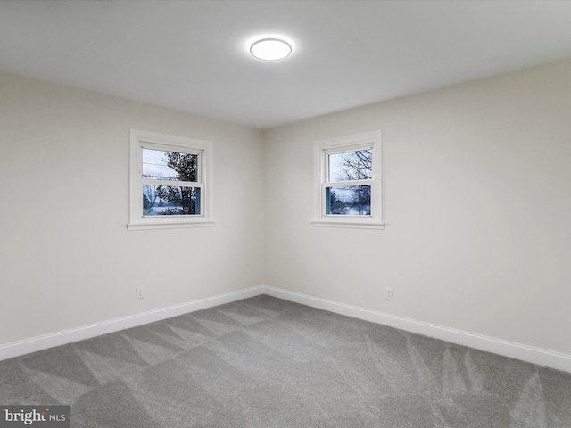 view of carpeted empty room