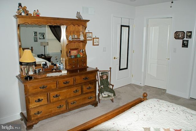 view of carpeted bedroom