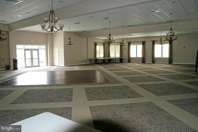 interior space featuring french doors