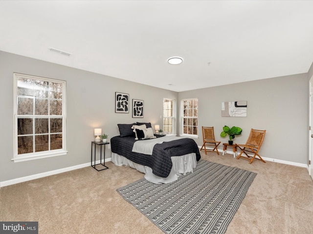 view of carpeted bedroom