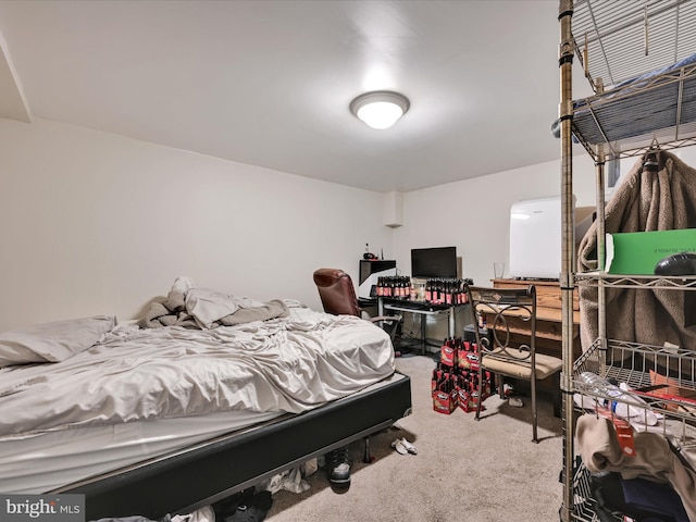 bedroom featuring carpet