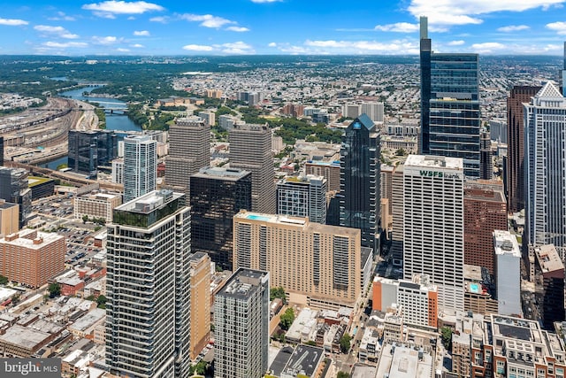 property's view of city with a water view