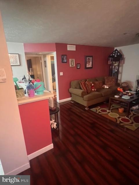 living room featuring hardwood / wood-style floors