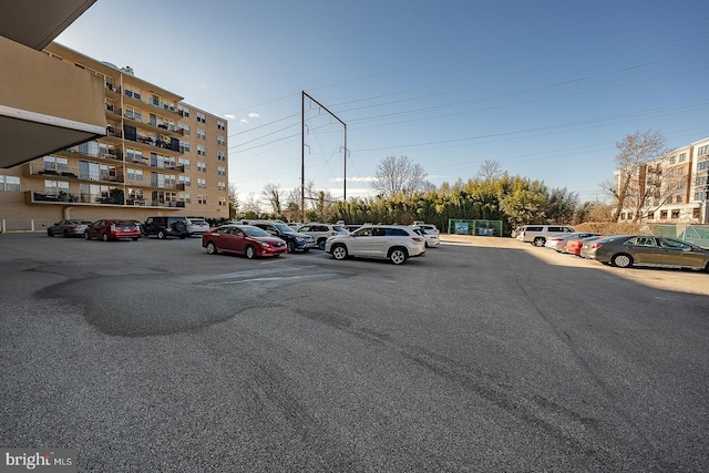 view of uncovered parking lot