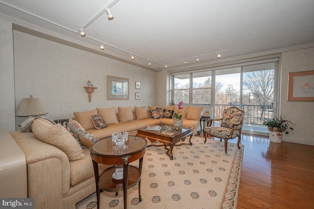 living room featuring wood finished floors