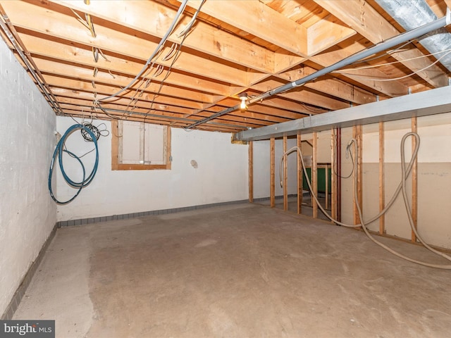 view of basement