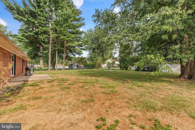 view of yard with a patio area