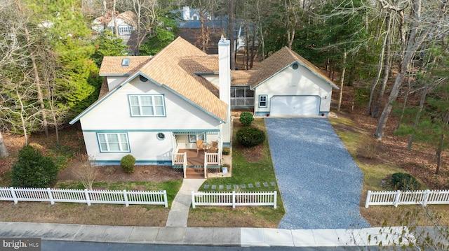 view of front of home featuring covered porch