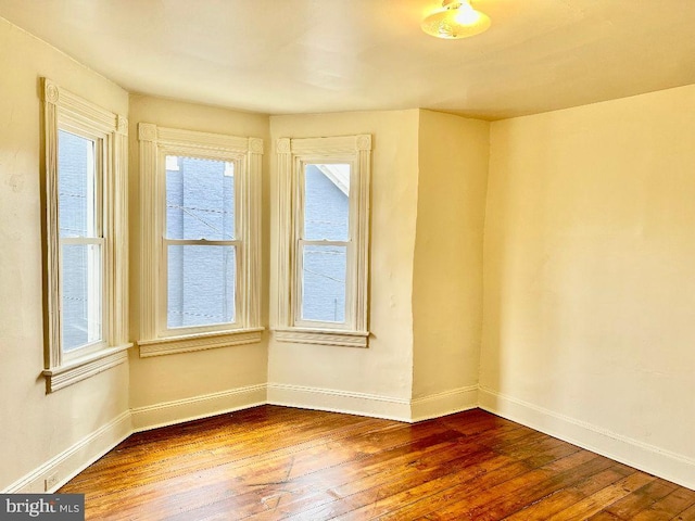 empty room featuring wood-type flooring