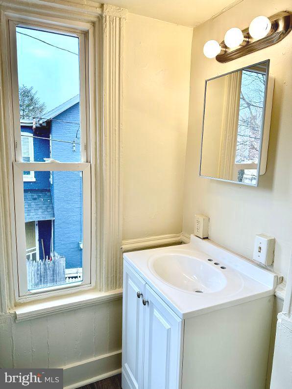 bathroom featuring vanity and a wealth of natural light