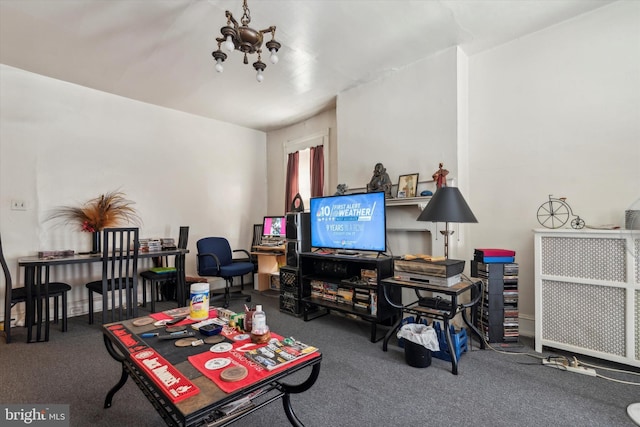 view of carpeted living room