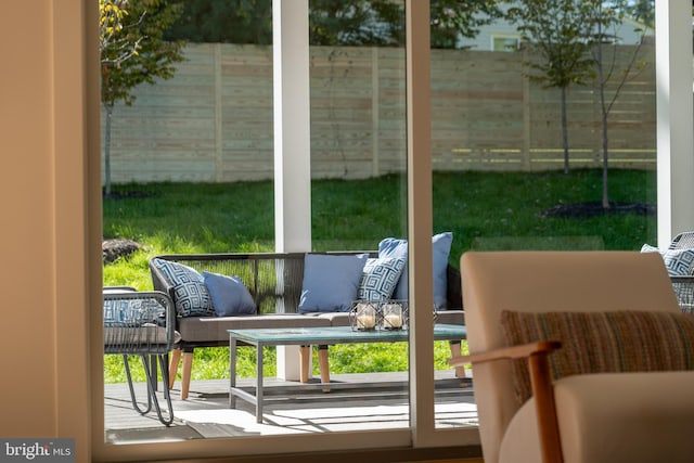 view of sunroom