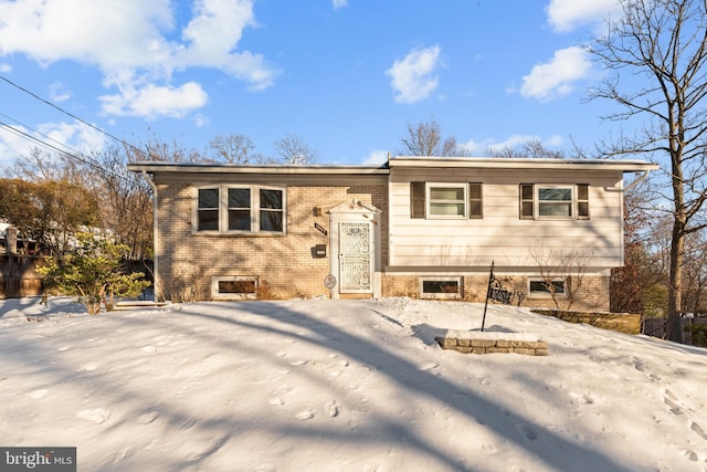 view of split foyer home