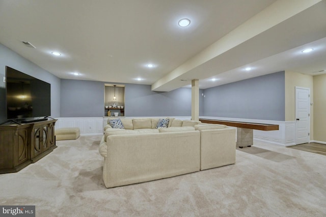 view of carpeted living room