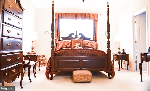 view of carpeted bedroom