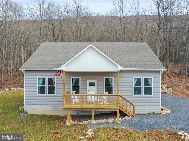 view of front of house with covered porch