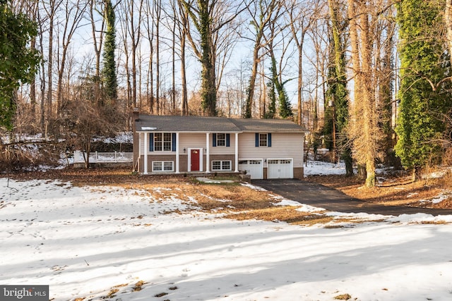 split foyer home with a garage